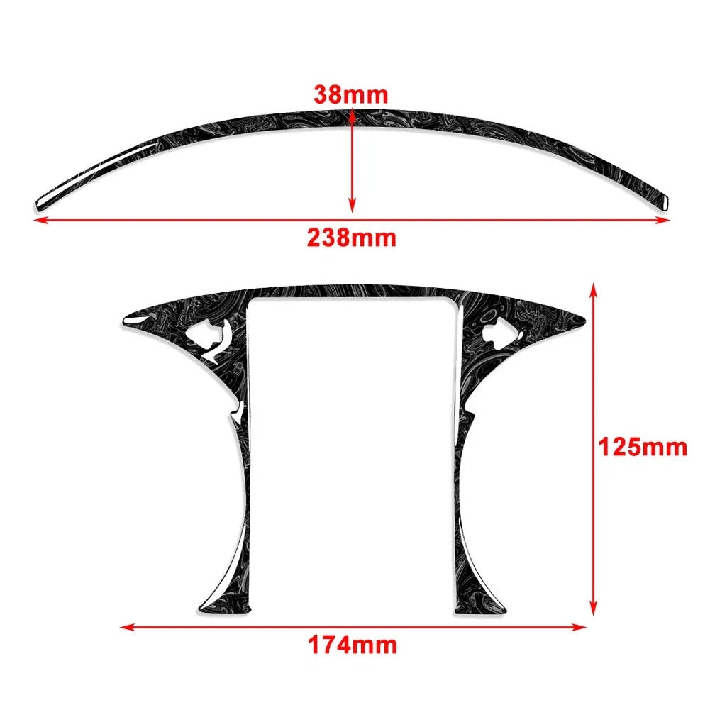 Marbling Speedometer Panel Cover Trim for Benz C GLC Class (2015-2021)