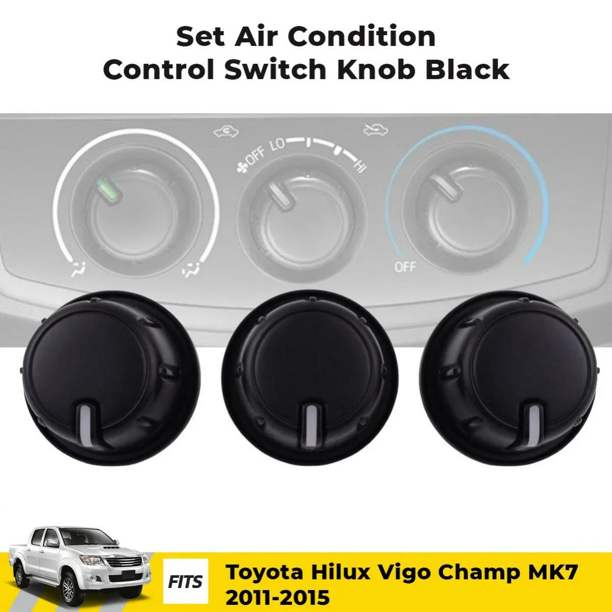 Set Air Condition Control Switch Knob Fits Toyota Hilux Vigo Champ MK7 2011-15