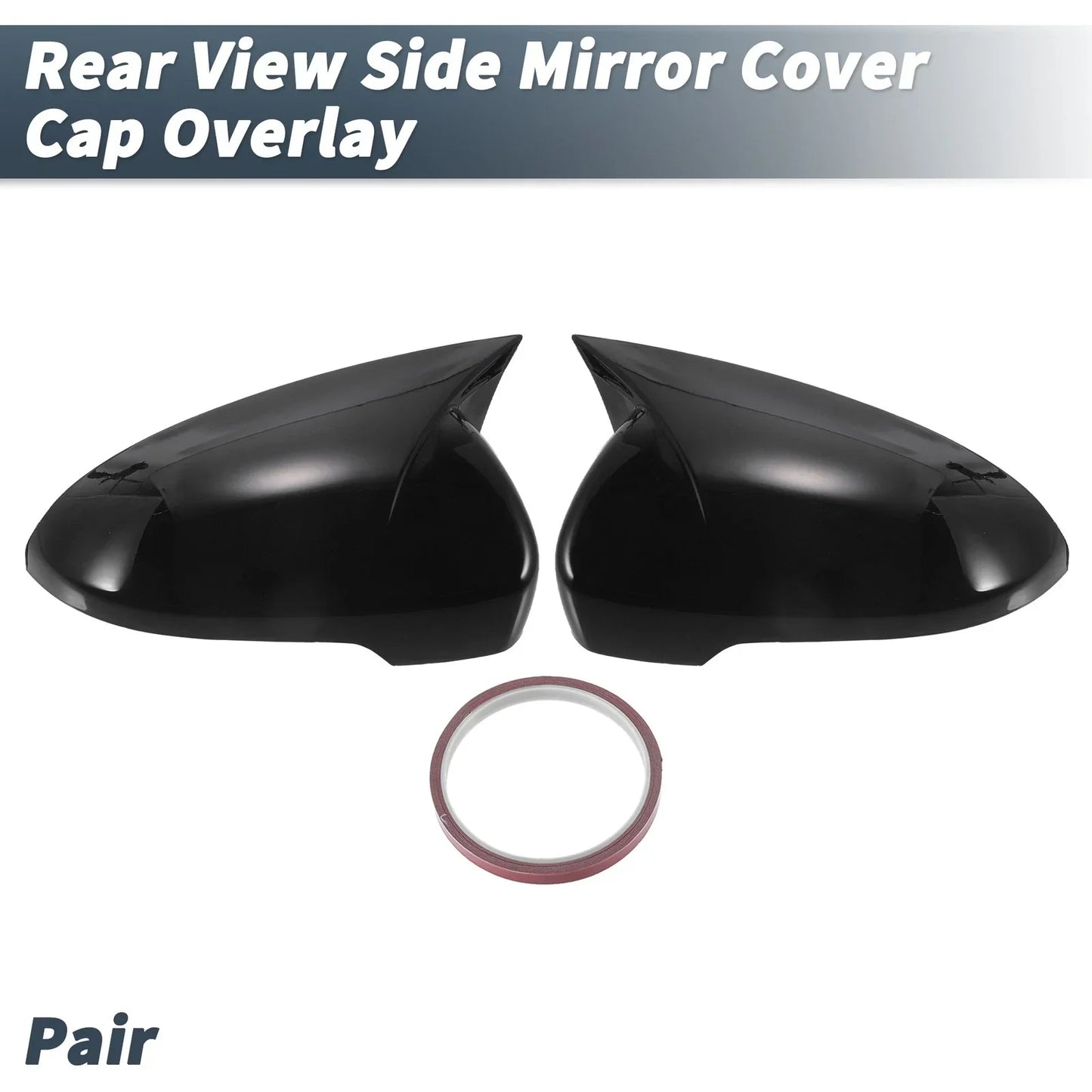 Rearview Mirror Cover Overlay Gloss Black for Hyundai Tucson (2015-2020)
