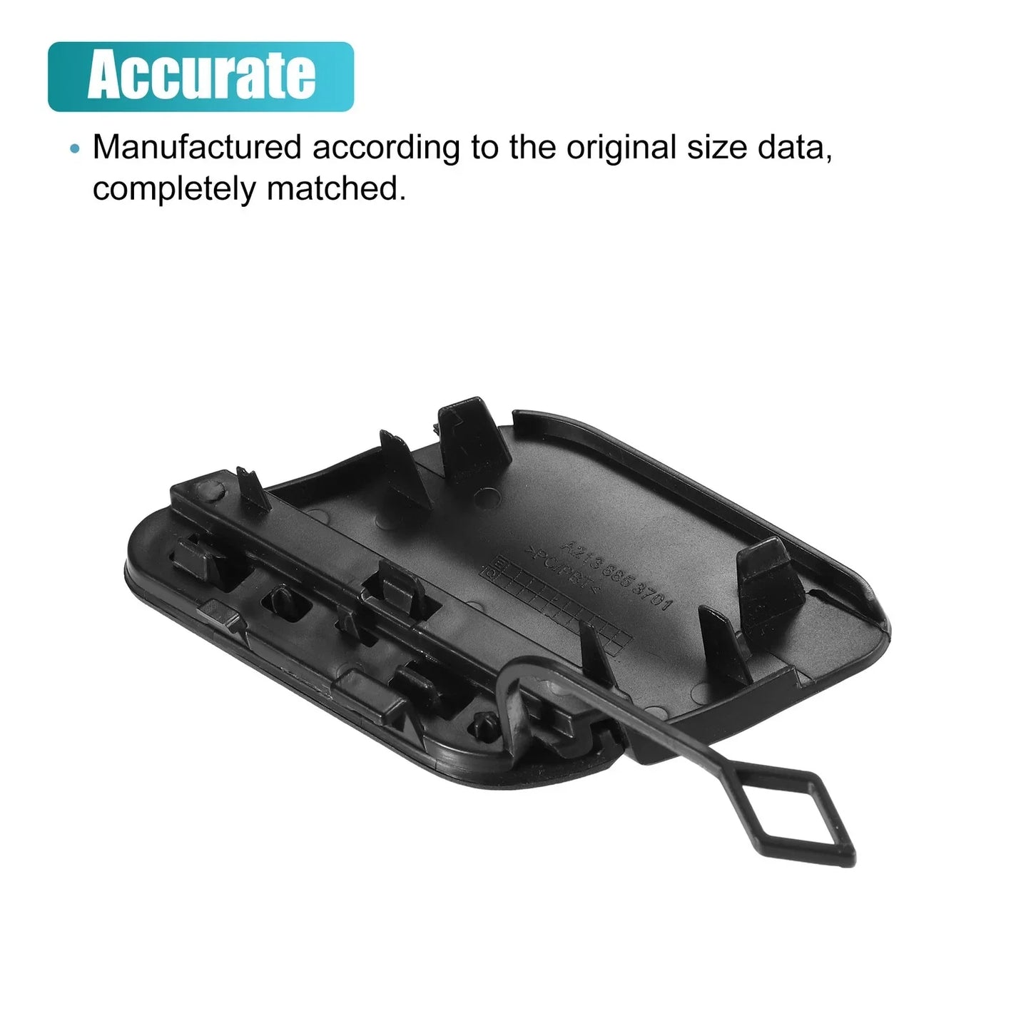 Rear Bumper Tow Hook Cap for Mercedes E-Class (2017-2023) Unpainted Black