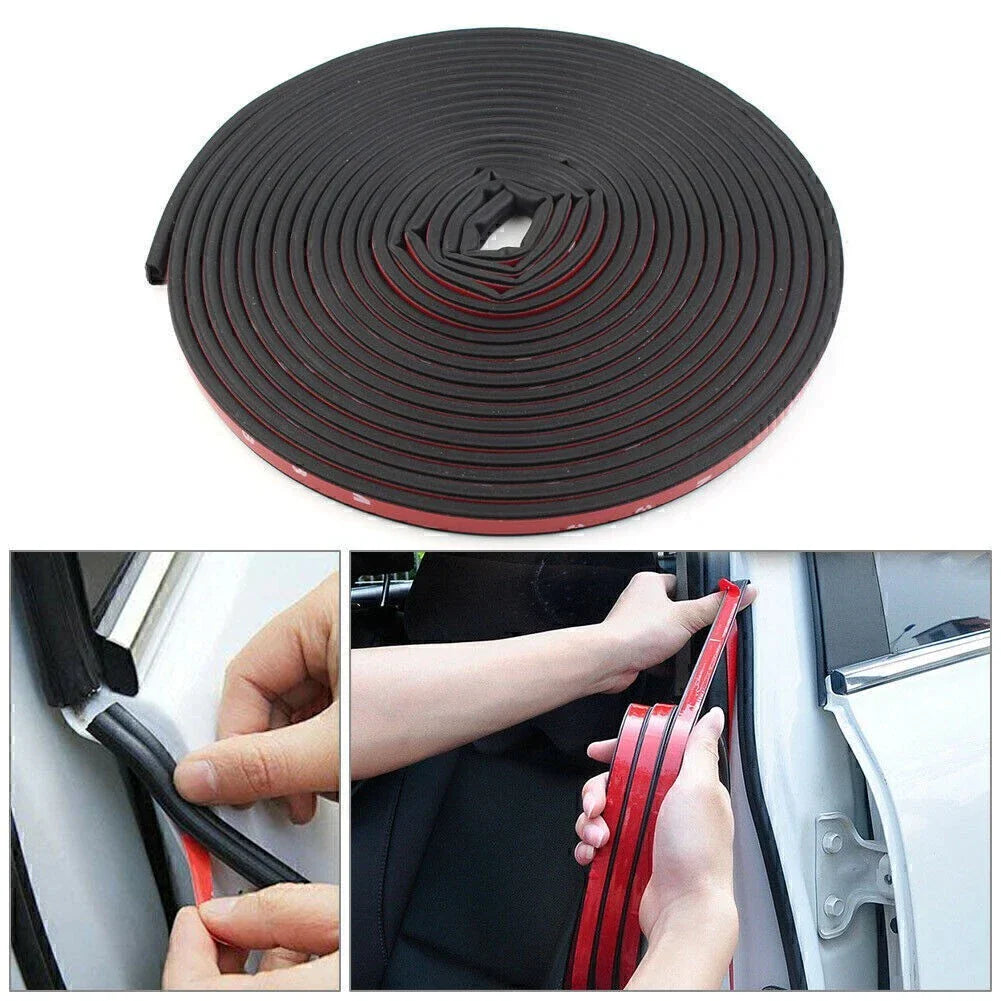 26FT B-Shape Trim Rubber Strip Door Edge Seal for Universal Cars