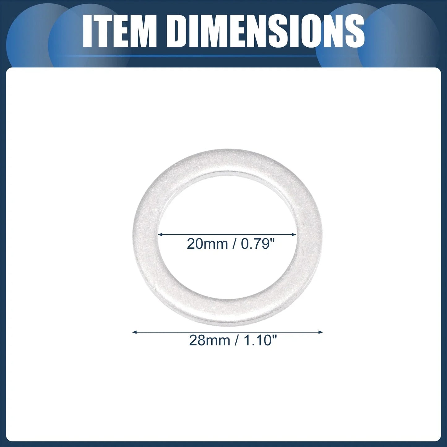 25 x Oil Drain Plug Gaskets 20mm ID for Honda Aluminum Alloy