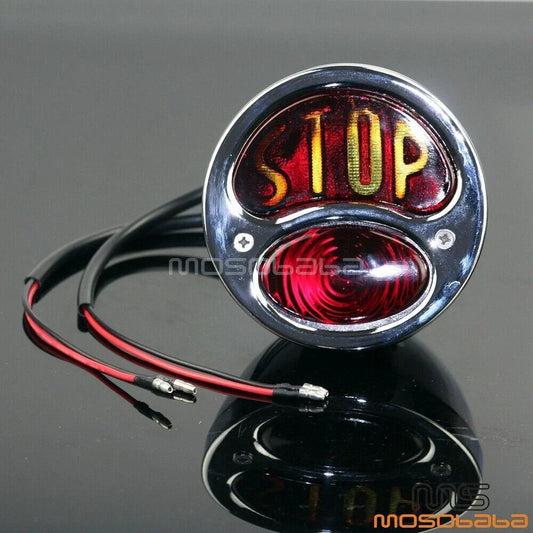 Chrome Rear Tail Light Brake Lamp for Ford Model A (1928-1931)