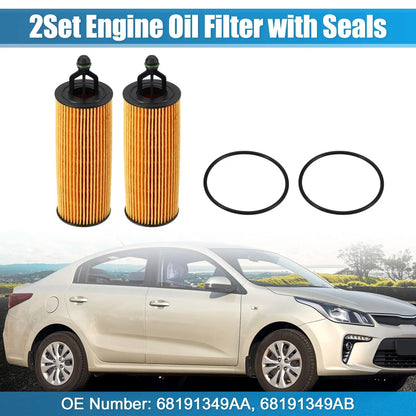 Engine Oil Filter 2 x for Dodge Ram 1500 Avenger (2011-2019)