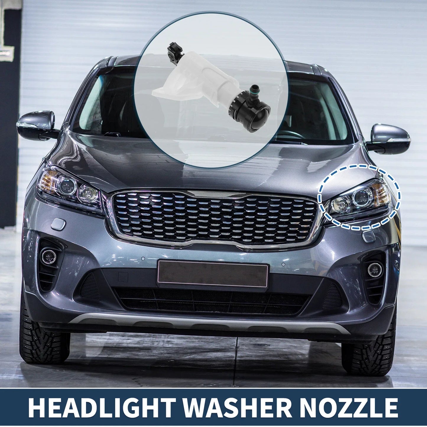 Front Driver Side Headlight Washer Nozzle for Hyundai Sonata (2015-2019)