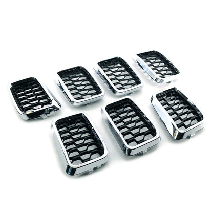 Honeycomb Mesh Grille Insert Cover Chrome for Jeep Grand Cherokee (2017-2021)