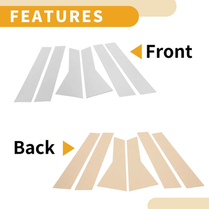 6 x Car Pillar Window Trim Covers for Honda CR-V (2012-2016) Chrome Silver