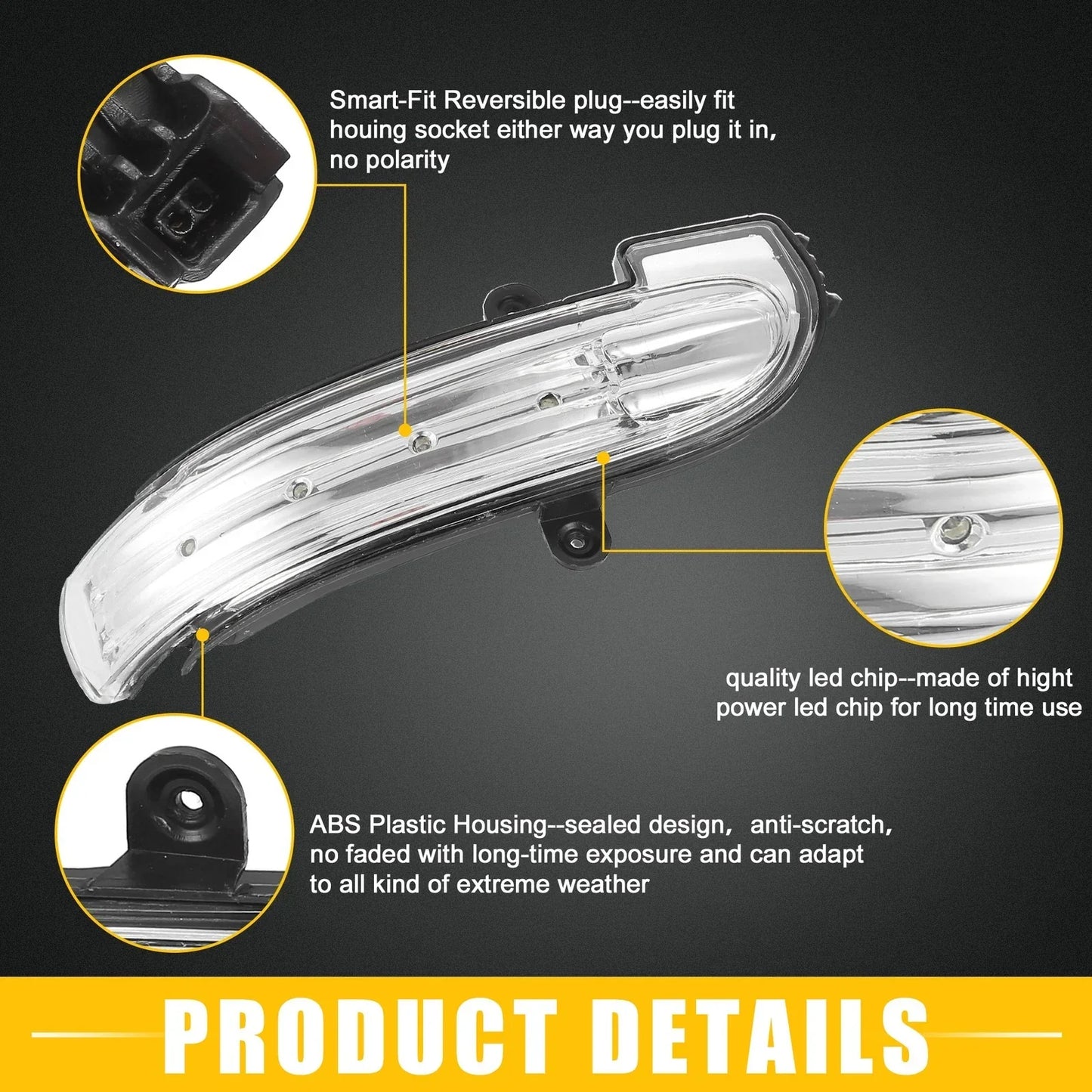 Left Rearview Mirror LED Turn Signal Light for Mercedes-Benz (2003-2009)