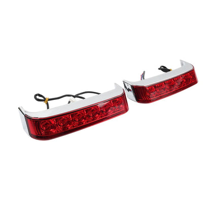 Chrome Saddlebag Run Brake Tail Light for Harley Touring Street Glide (2009-2023)