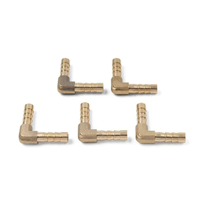 5Pc 5/16" x 5/16" Brass Barbed Hose Barb Elbow Fitting for Pipe