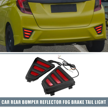 Rear Bumper Reflector LED Brake Tail Light for Honda Fit Jazz (2014-2017)