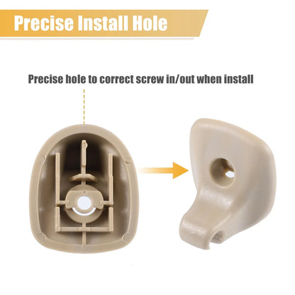 2 x Beige Sun Visor Support Clip Retainers for Dodge Chrysler