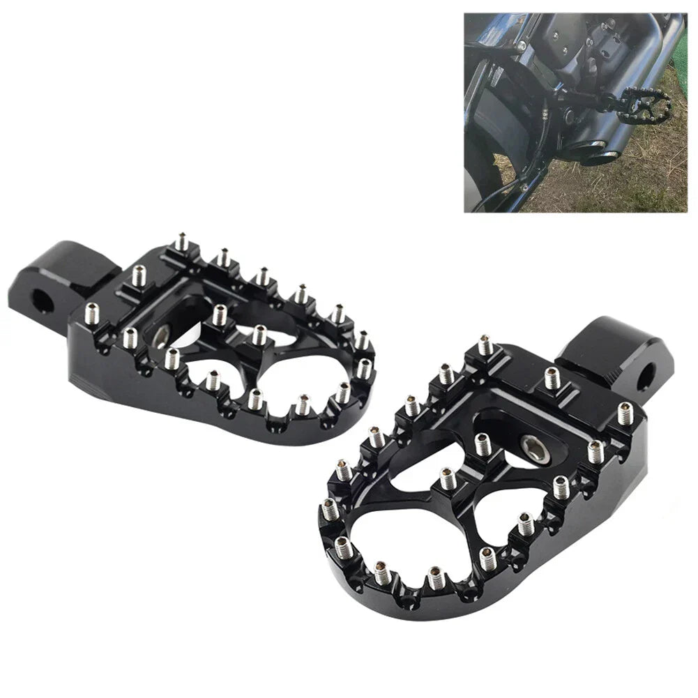 MX Style Rear Foot Pegs for Harley Softail Fat Bob Low Rider (2018-2023)
