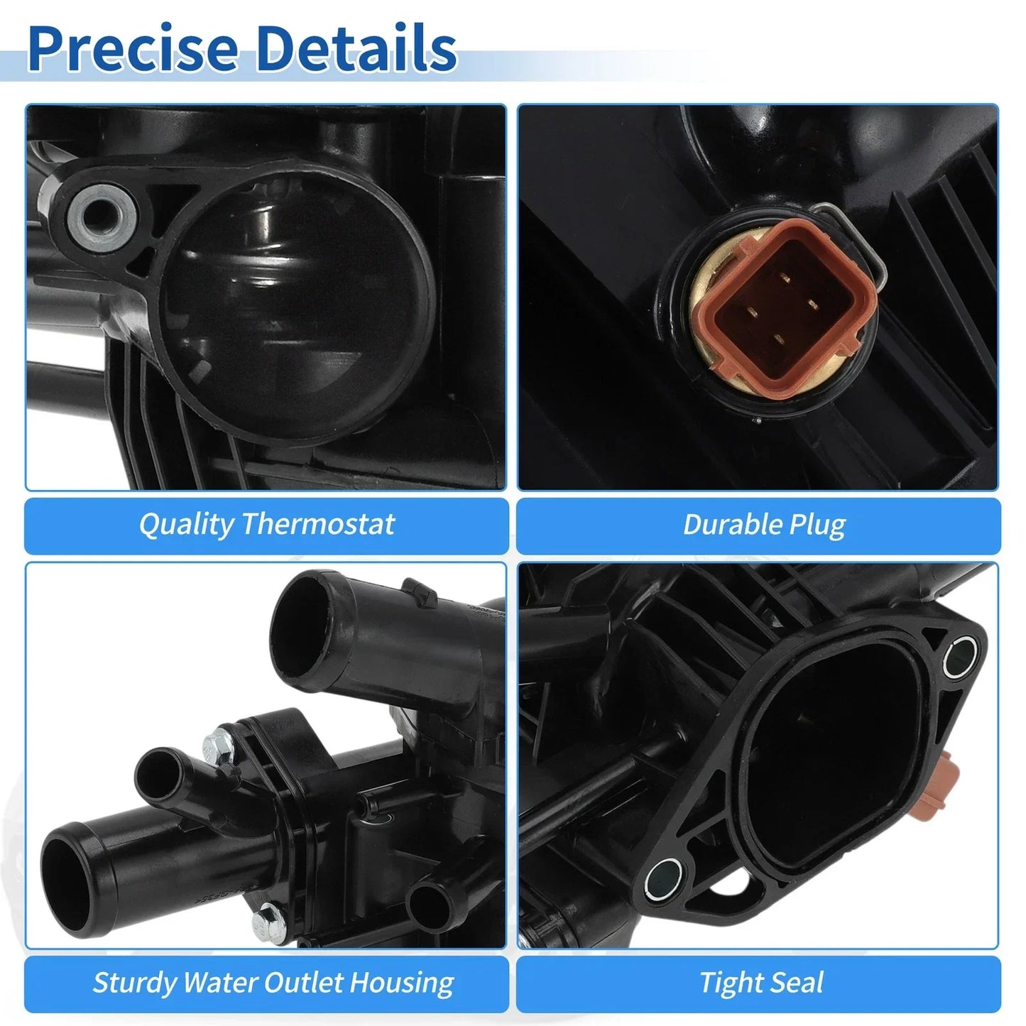 Coolant Thermostat Housing Assembly for Hyundai Santa Fe, Sonata (2015-2020)