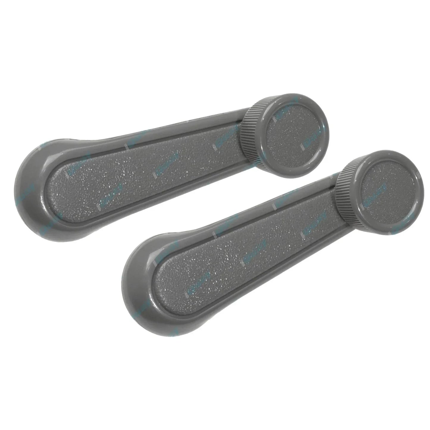 2 x Grey Door Window Winder Handles for Toyota Hilux (1983-1988)