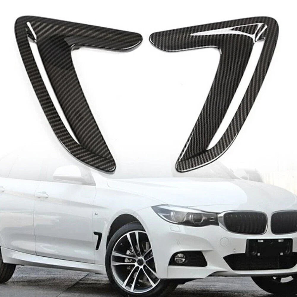 Black Side Body Marker Fender Air Wing Vent Trim for BMW 3 Series GT (2013-2017)