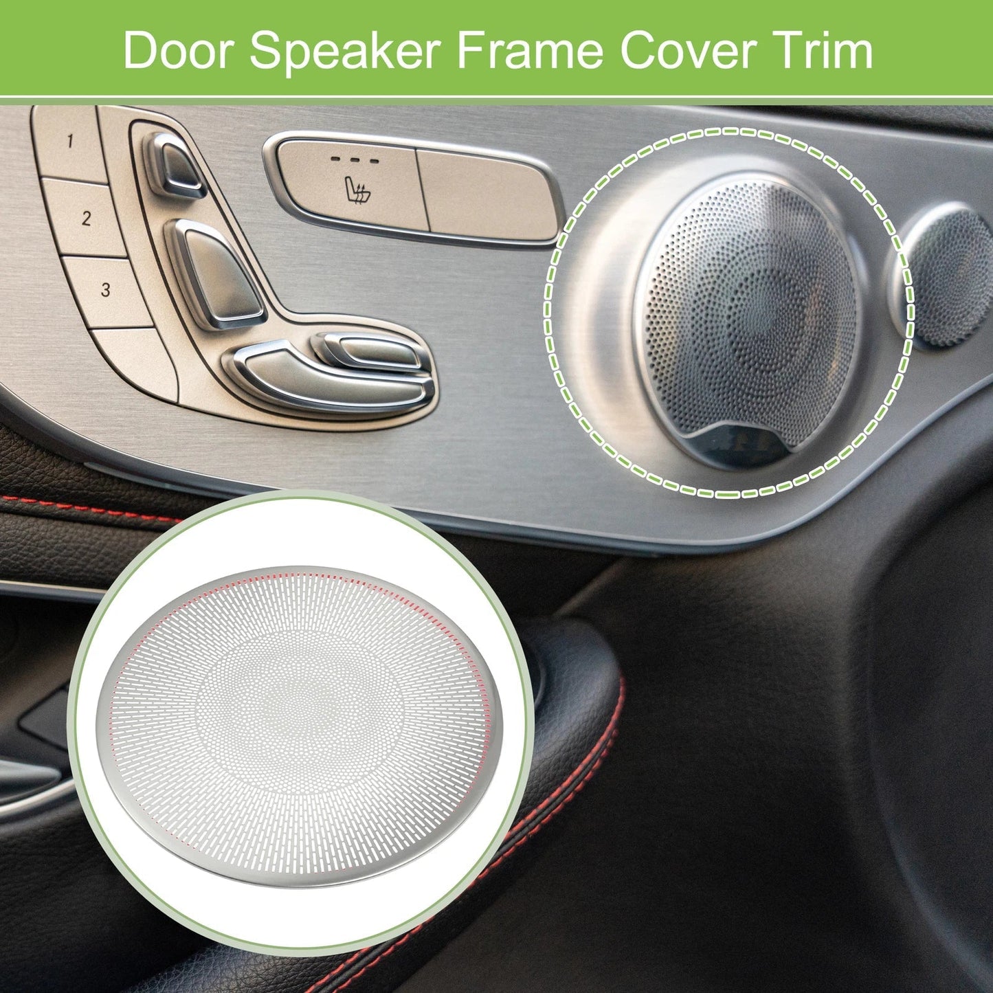 4 Pcs Speaker Frame Cover Trim for Mercedes Benz C300 C250 (2015-2020)
