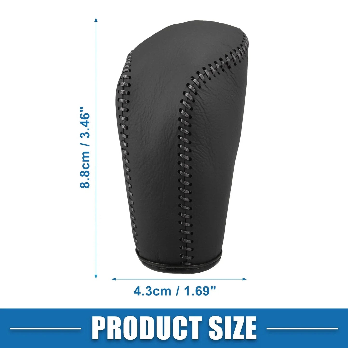 Gear Shifting Knob Cover for Hyundai Verna (2010-2014) - Faux Leather Black