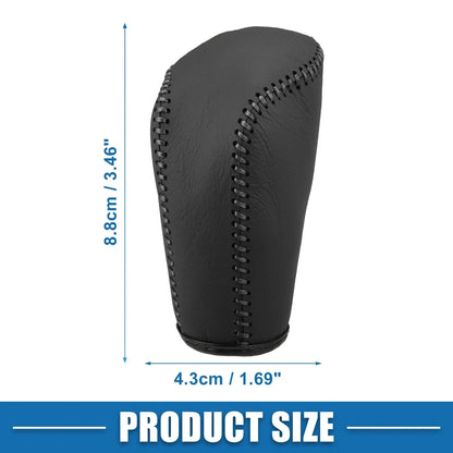 Gear Shifting Knob Cover for Hyundai Verna (2010-2014) - Faux Leather Black