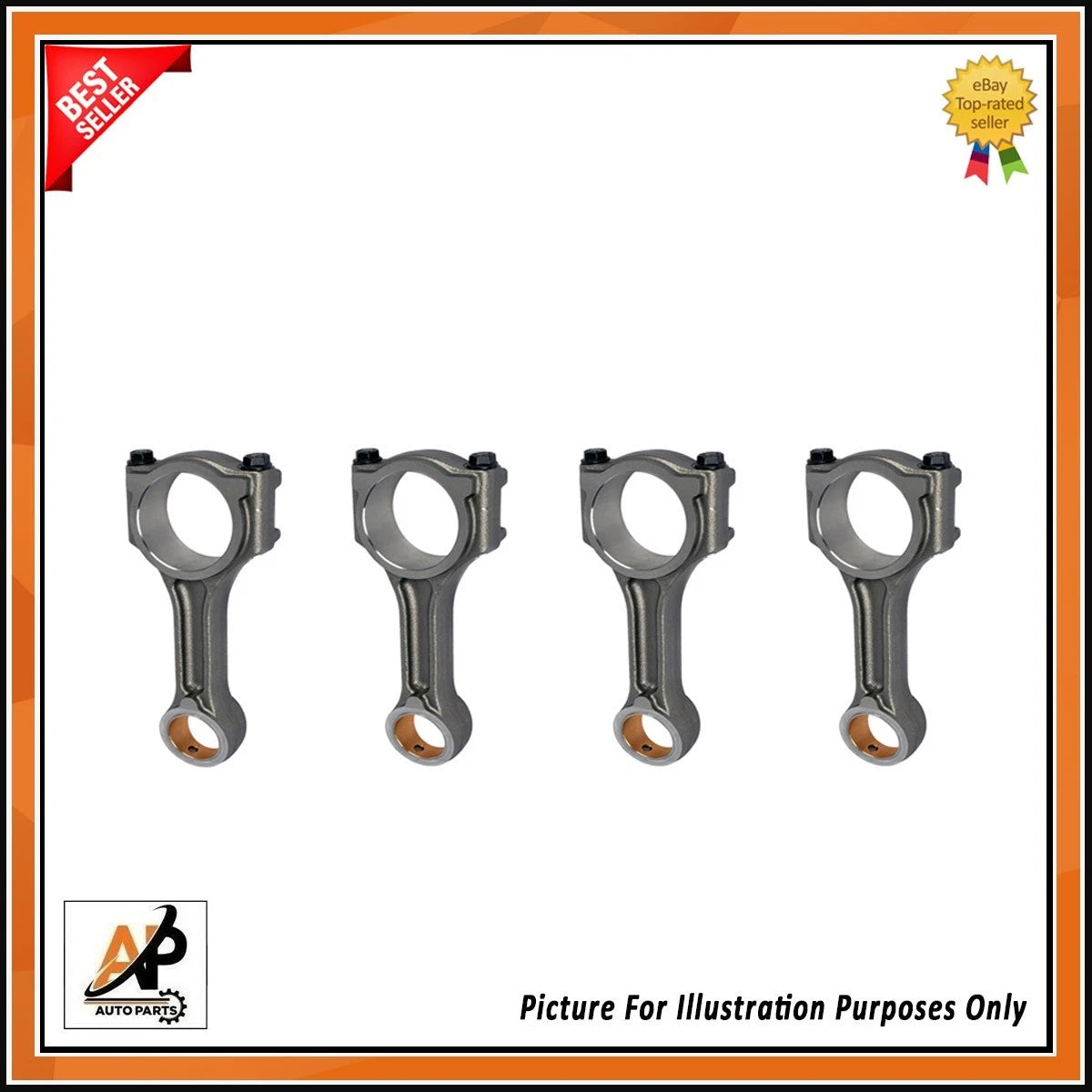 4 x Piston with Rings and Connecting Rods for Vauxhall Vivaro (2011–2019)