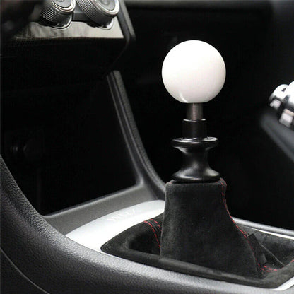 White Acrylic Round Ball Gear Shifter Knob for Manual Transmission Car