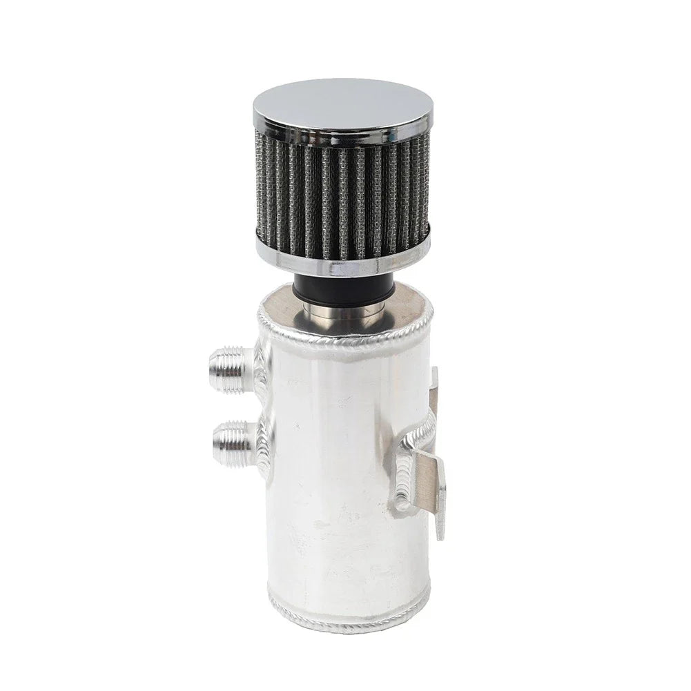 750ml Chrome Baffled Oil Catch Can Separator for Universal Vehicles