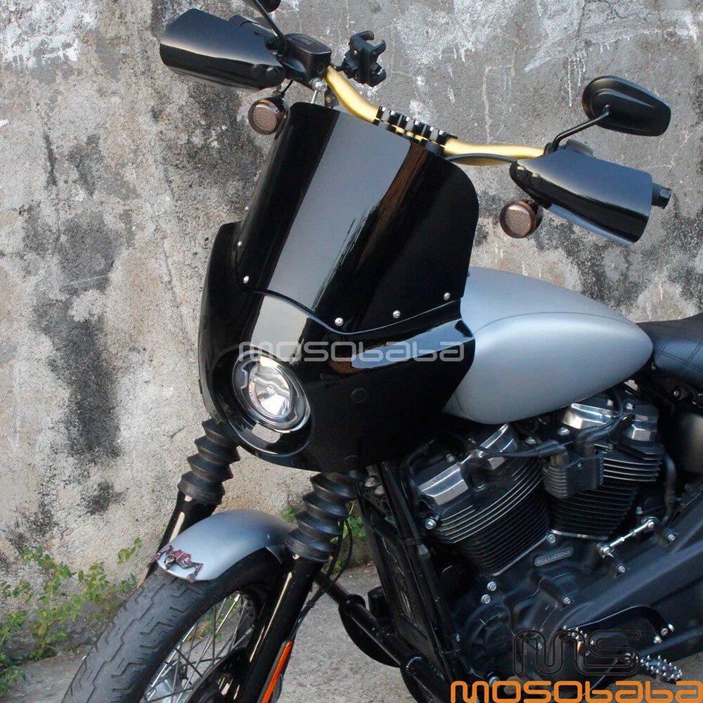 1x 11'' Black Windshield for Harley XL883N XL883 XL1200V XLH1200 XLH1100 (2007-2023)