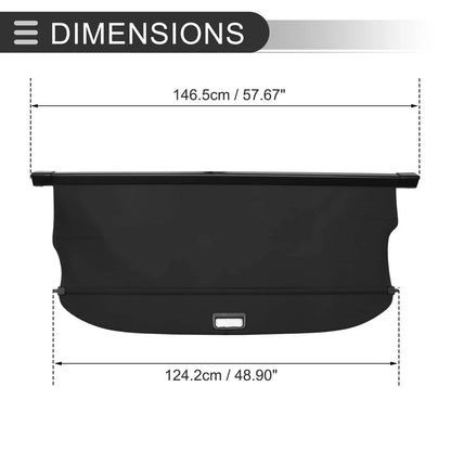 Retractable Cargo Cover for Hyundai Palisade 2020-2024 Gloss Black