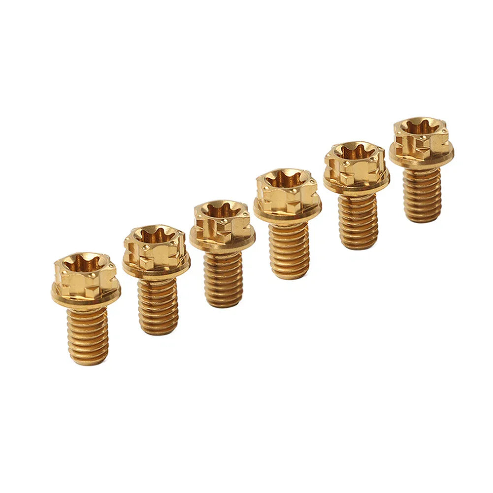 6pcs M8x35mm Titanium Torx Head Flange Screws for Motorcycle Bike