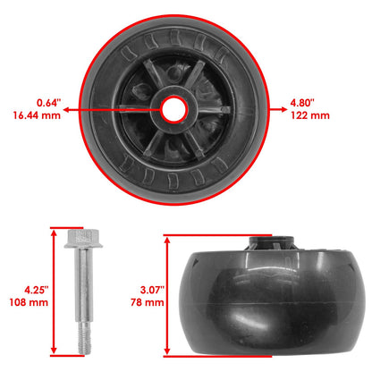 Caltric Deck Wheel Replacement for Bad Boy ZT PUP Lightning 52 60 72 2010–2010