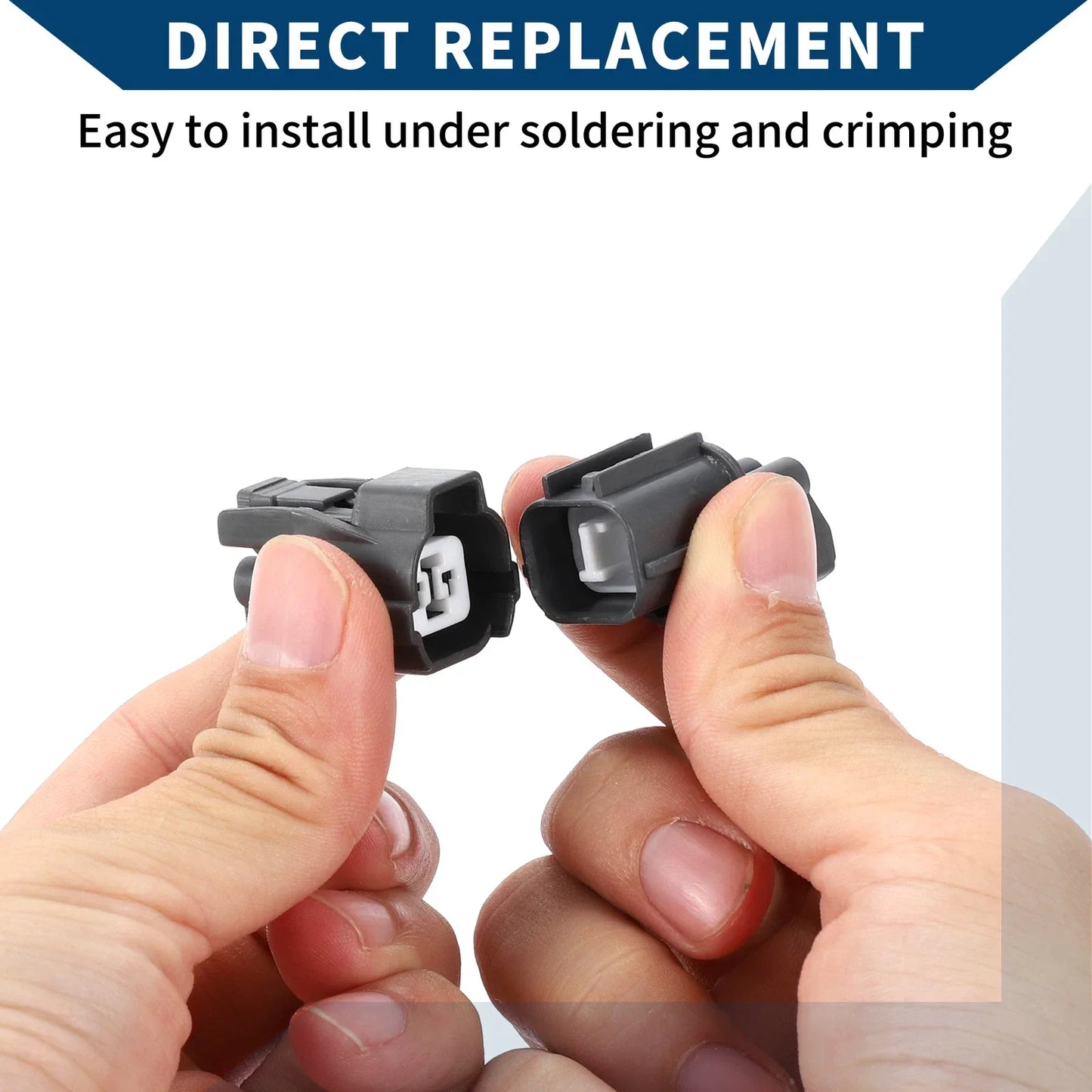 2 x Pin Cable Horn Rear Door Lock Motor Connector Plug for Honda