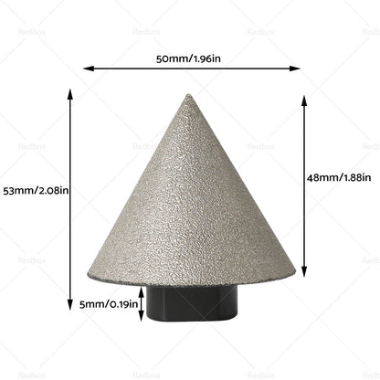 60° 50mm Diamond Chamfer Finger Bit for Ceramic Tile Milling Cone Bit