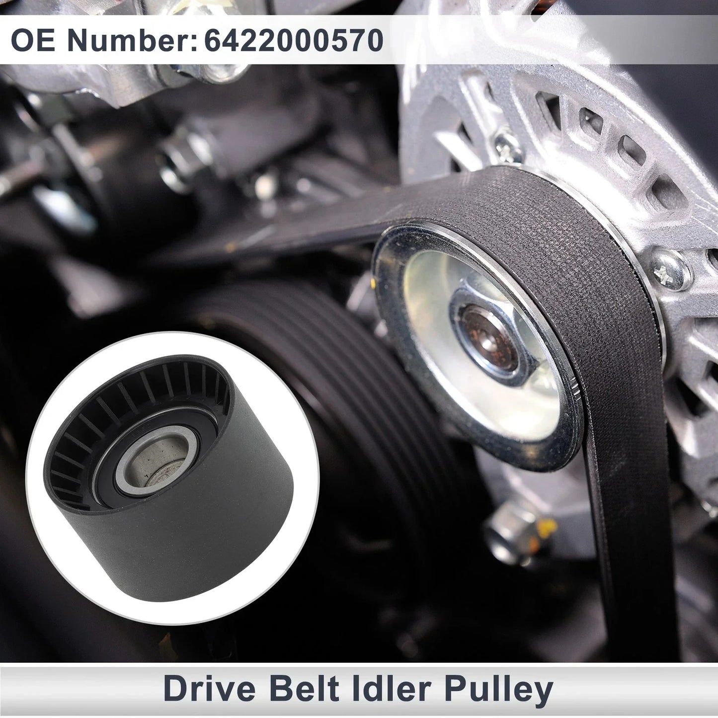 Drive Belt Idler Pulley for Mercedes-Benz M-Class (2005-2011) Black 1 x