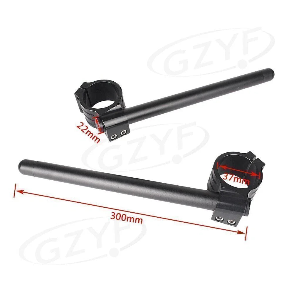 32/37/55mm Clip-on Handlebar Fork Tubes for Universal Motor - Silver