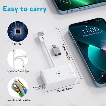 Wireless USB CarPlay Adapter for Apple iOS Auto Navigation