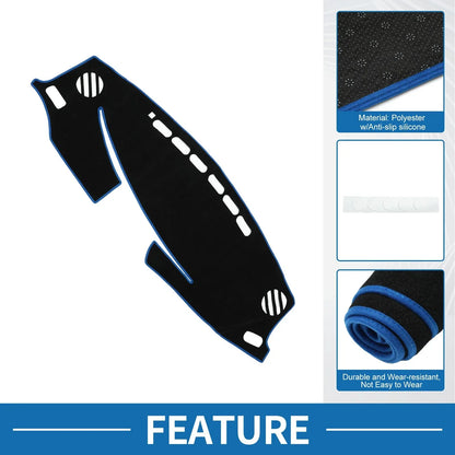 Dashboard Cover Mat for Lexus ES ES350 2013-2018 Sun Protector Pad Black Blue