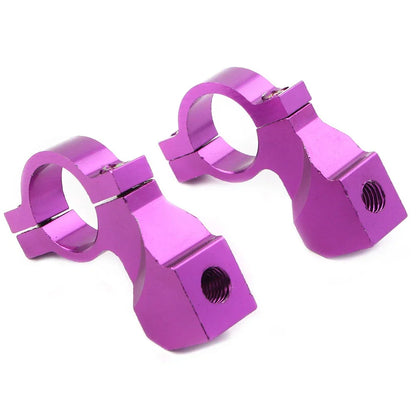 10mm Thread 7/8" Rearview Mirror Mount Clamp for Motorcycle - Purple