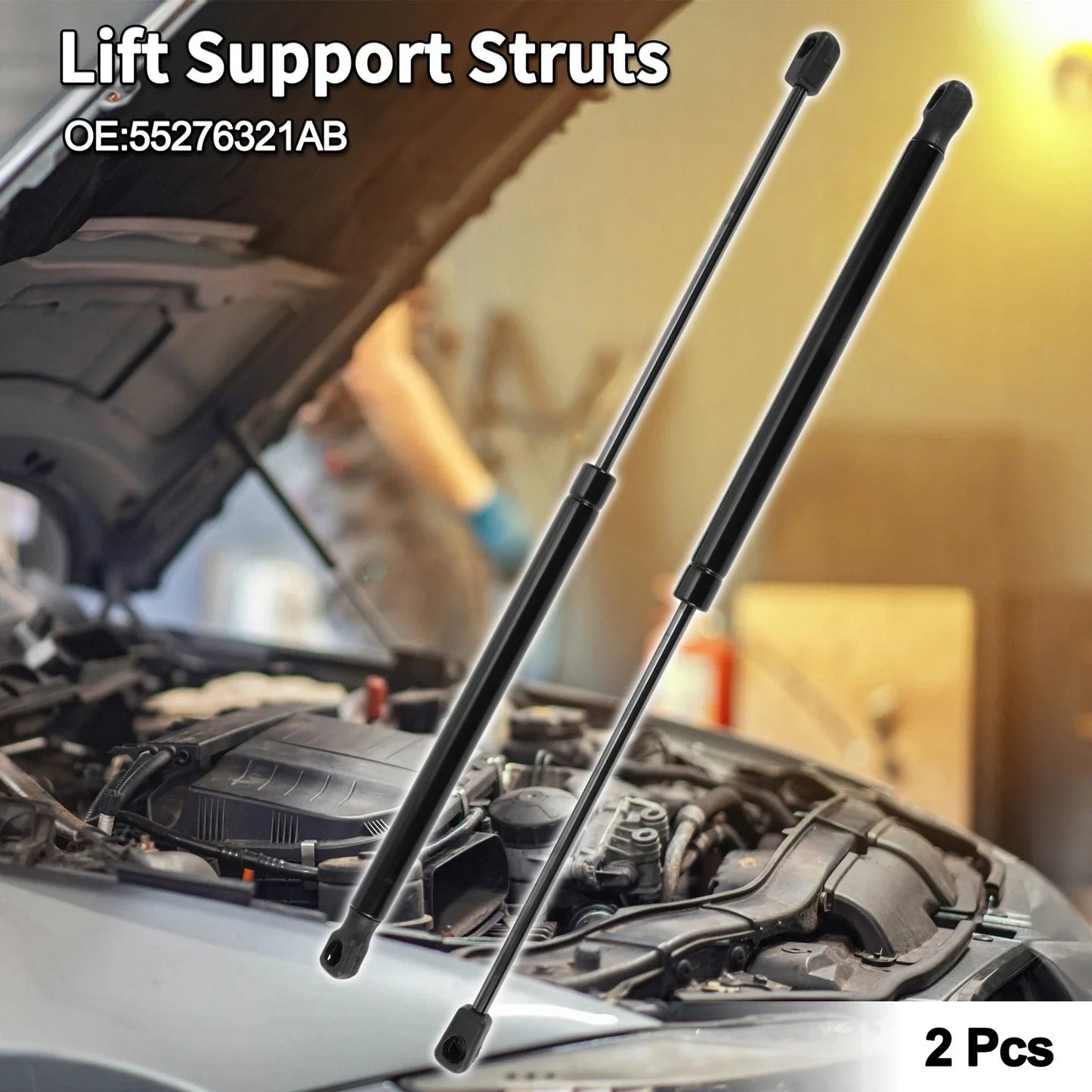 Hood Lift Supports Struts for Dodge Ram 1500/2500 (2002-2008)