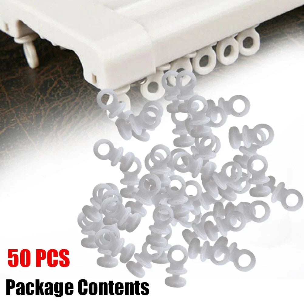 50x Curtain Track Hooks Runner for Camper Van Motorhome Caravan Boat