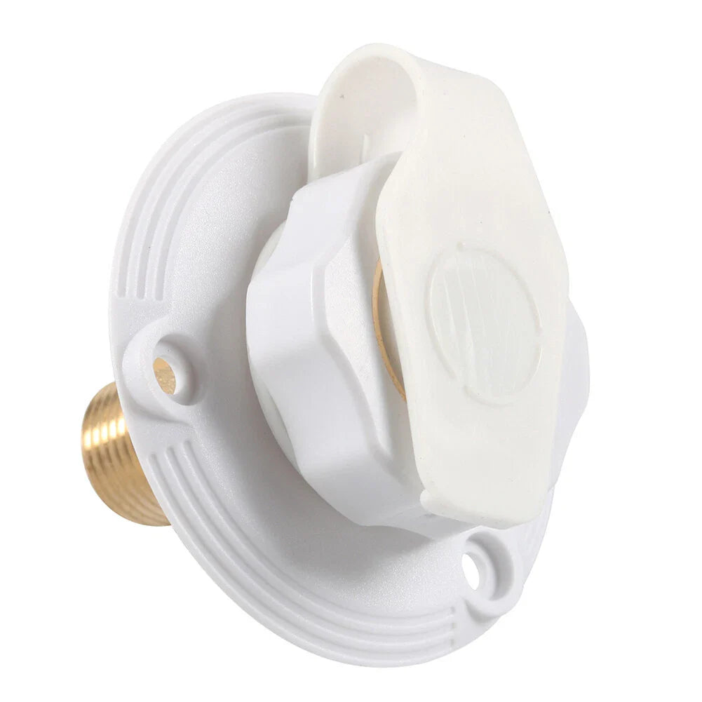 RV City Water Fill Inlet Flange w/ Check Valve for RV Trailer Camper