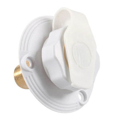 RV City Water Fill Inlet Flange w/ Check Valve for RV Trailer Camper