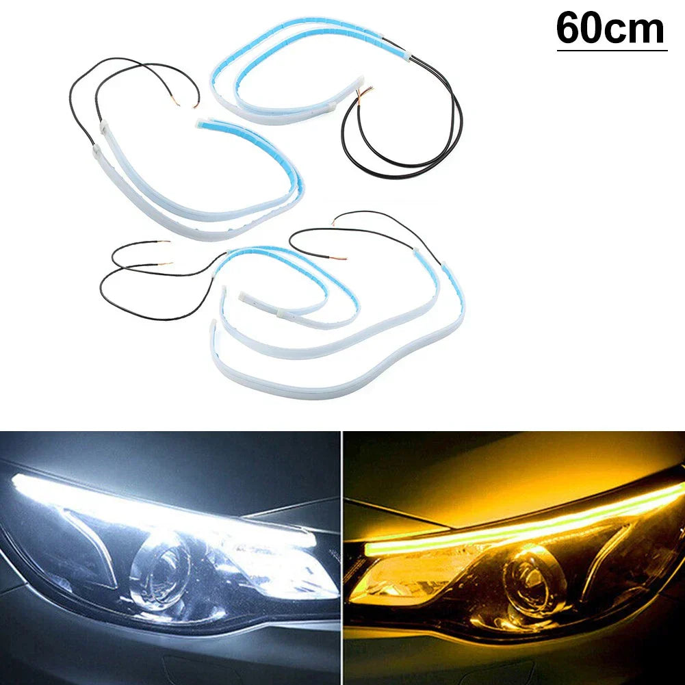 LED Strip Turn Signal Light for Car - Bright Yellow Sequential Running Lamps