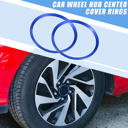 Wheel Hub Center Cover Rings for Honda Civic 2016-2021 Blue (Set of 4)