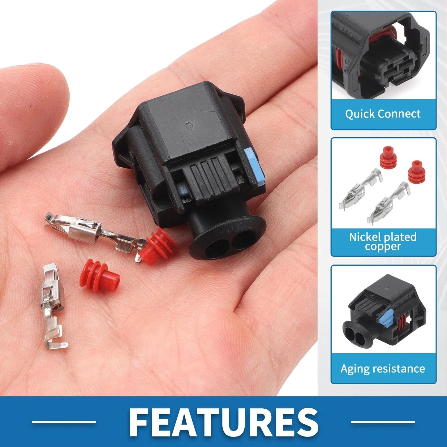 2 x Pin Electronic Connector Sensor Plug for Buick Regal, LaCrosse (2010-2017)