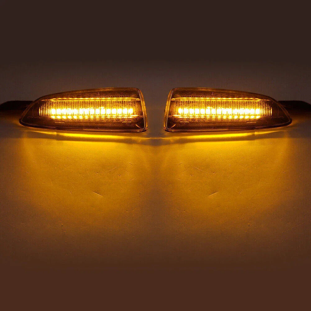 Clear Dynamic Amber LED Front Side Marker Lights for Opel Astra (2010-2019)