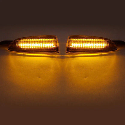 Clear Dynamic Amber LED Front Side Marker Lights for Opel Astra (2010-2019)