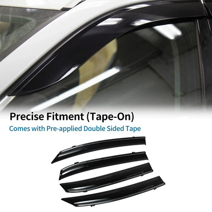Window Deflectors for Honda Fit 2021 Side Window Vent Visors Tape-On Black 1 Set