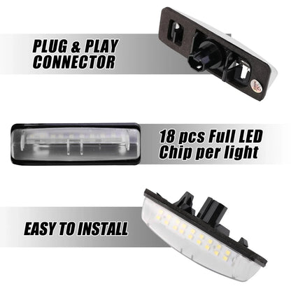 2 x LED License Plate Lights for Lexus IS ES GS RX (2014-2023)