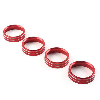 4 x Air Conditioner Switch CD Button Ring Knob Trim for Ford F150 XLT (2015-2020)