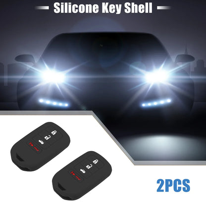 Smart Key Fob Cover Case for Honda Accord EX EXL EX-L 2013-2018 (2 x Black)